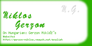miklos gerzon business card